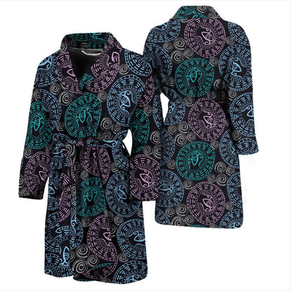 Eye of Horus Ethnic Pattern Men Bath Robe-JTAMIGO.COM