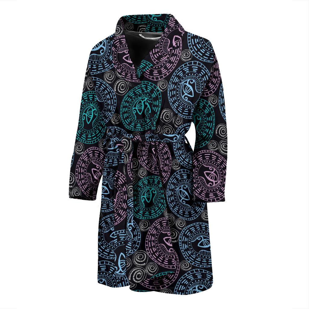 Eye of Horus Ethnic Pattern Men Bath Robe-JTAMIGO.COM