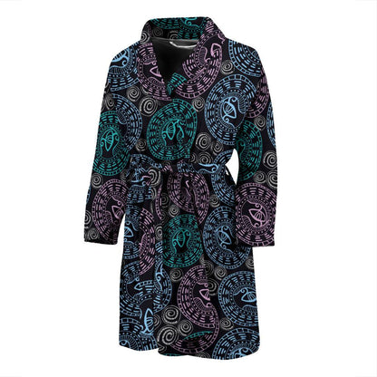 Eye of Horus Ethnic Pattern Men Bath Robe-JTAMIGO.COM