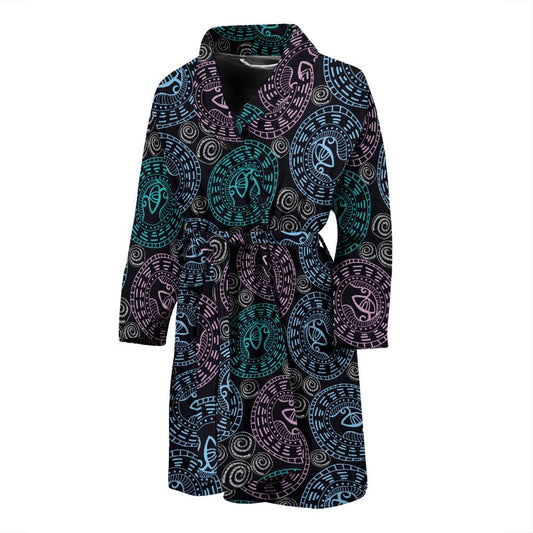 Eye of Horus Ethnic Pattern Men Bath Robe-JTAMIGO.COM