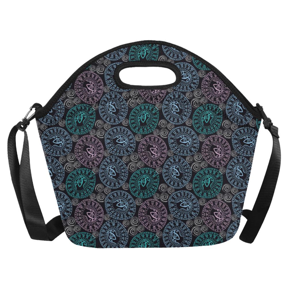 Eye of Horus Ethnic Pattern Neoprene Lunch Bag (Model 1669)(Large)-JTAMIGO.COM