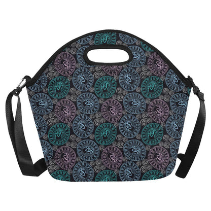Eye of Horus Ethnic Pattern Neoprene Lunch Bag (Model 1669)(Large)-JTAMIGO.COM
