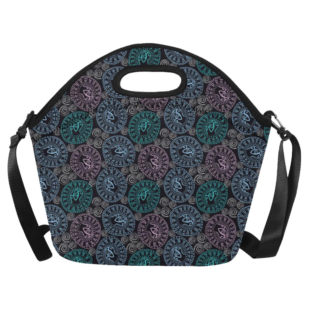 Eye of Horus Ethnic Pattern Neoprene Lunch Bag (Model 1669)(Large)-JTAMIGO.COM