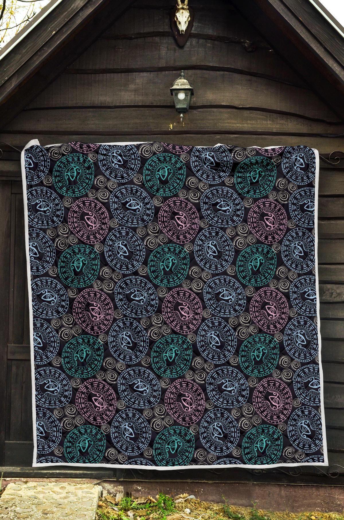 Eye of Horus Ethnic Pattern Premium Quilt-JTAMIGO.COM