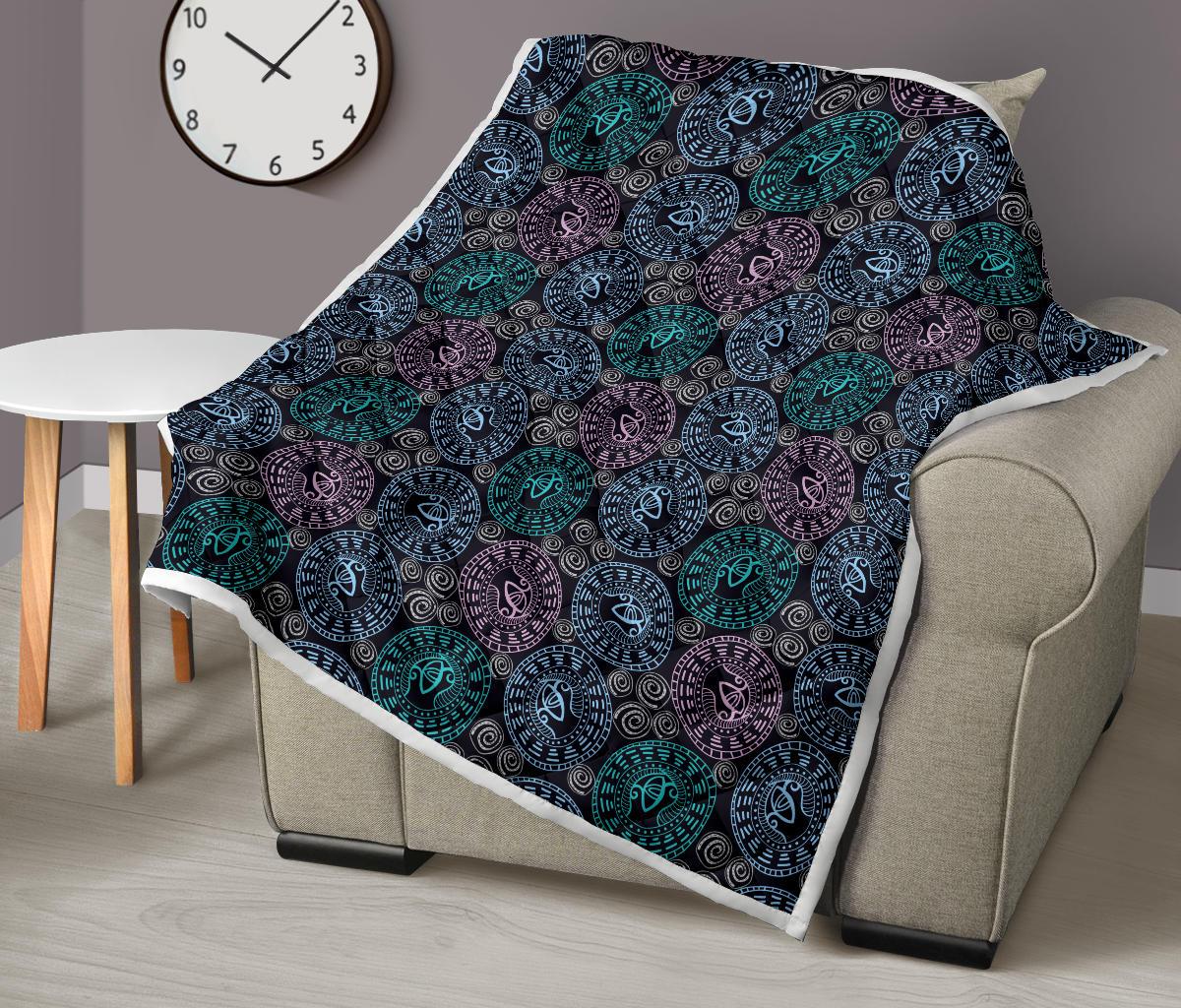 Eye of Horus Ethnic Pattern Premium Quilt-JTAMIGO.COM