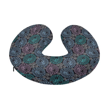 Eye of Horus Ethnic Pattern U-Shaped Travel Neck Pillow-JTAMIGO.COM