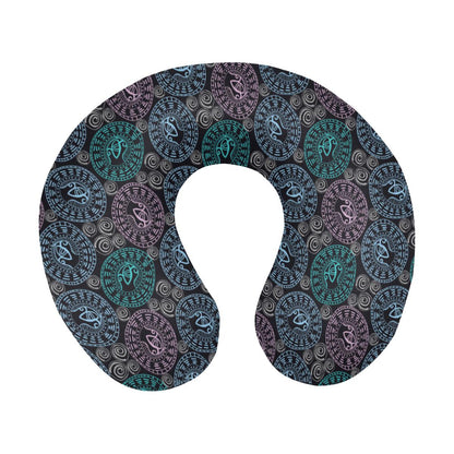 Eye of Horus Ethnic Pattern U-Shaped Travel Neck Pillow-JTAMIGO.COM