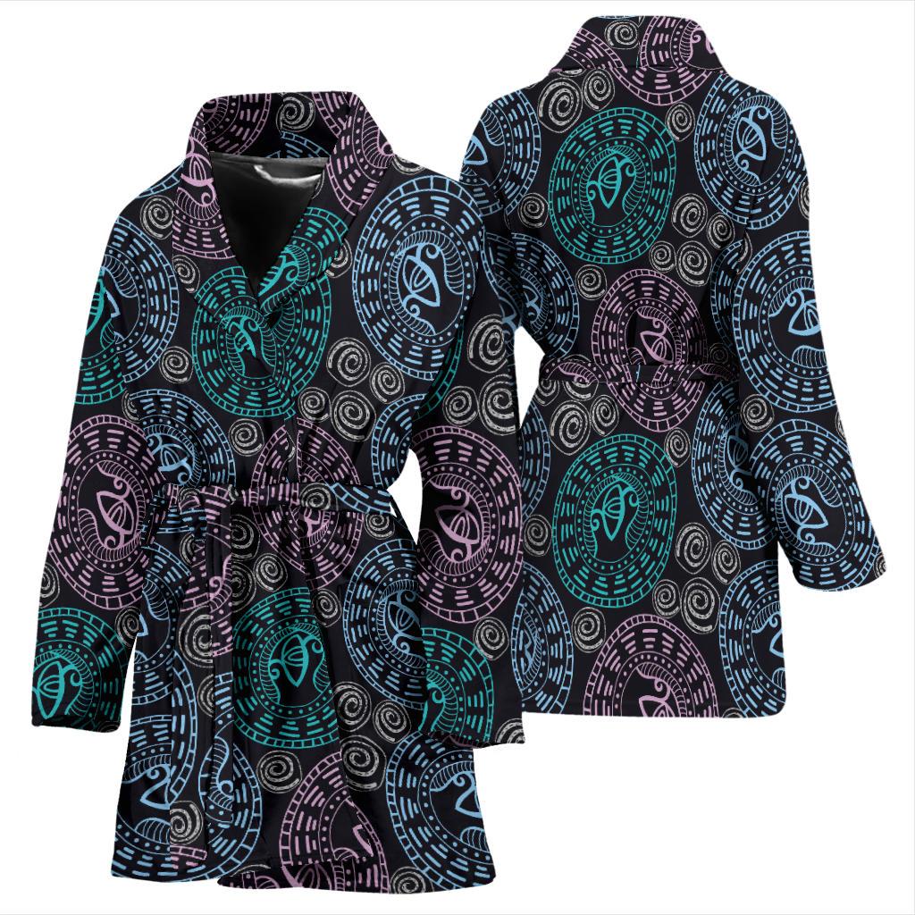 Eye of Horus Ethnic Pattern Women Bath Robe-JTAMIGO.COM