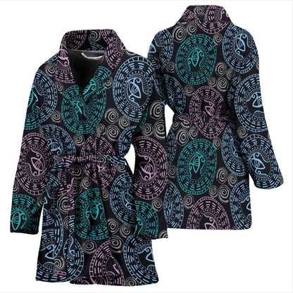 Eye of Horus Ethnic Pattern Women Bath Robe-JTAMIGO.COM