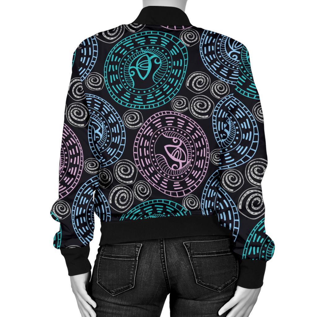 Eye of Horus Ethnic Pattern Women Casual Bomber Jacket