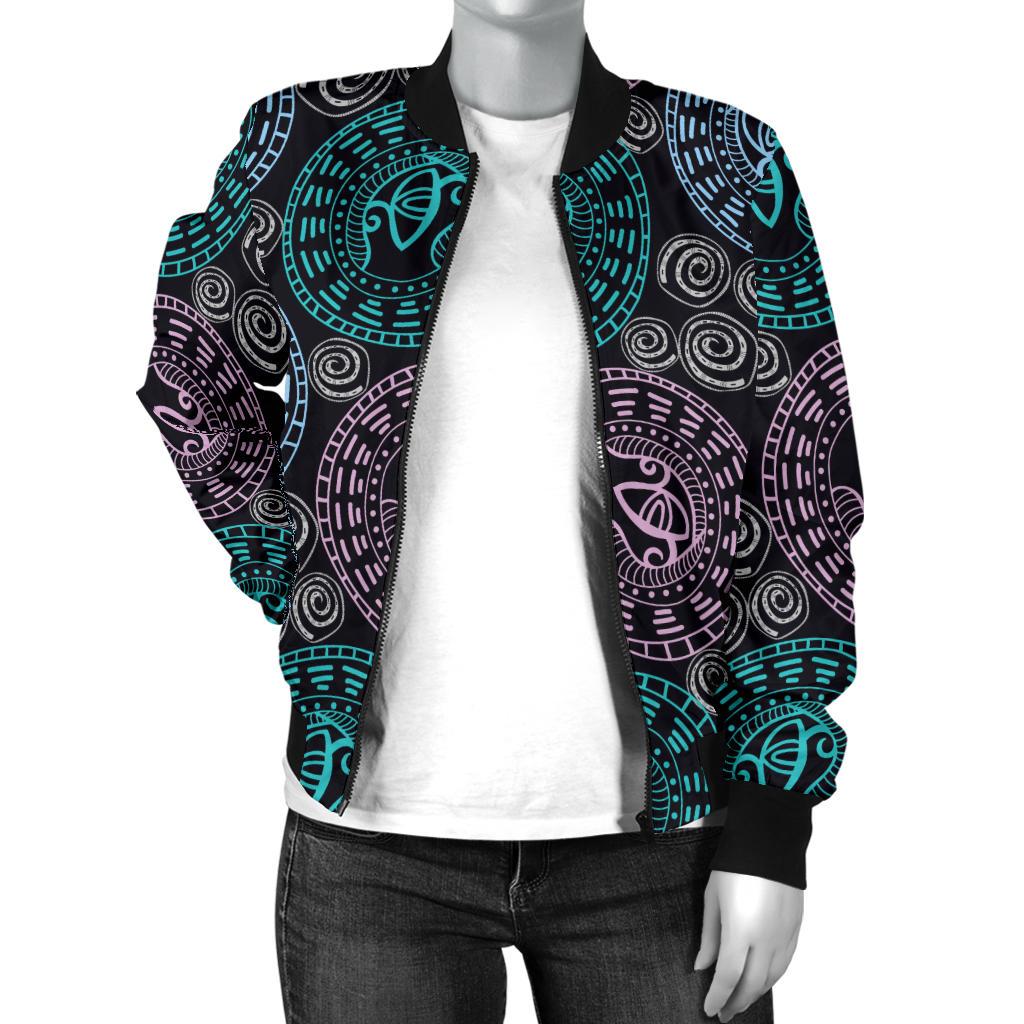 Eye of Horus Ethnic Pattern Women Casual Bomber Jacket