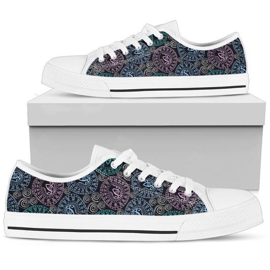 Eye of Horus Ethnic Pattern Women Low Top Shoes