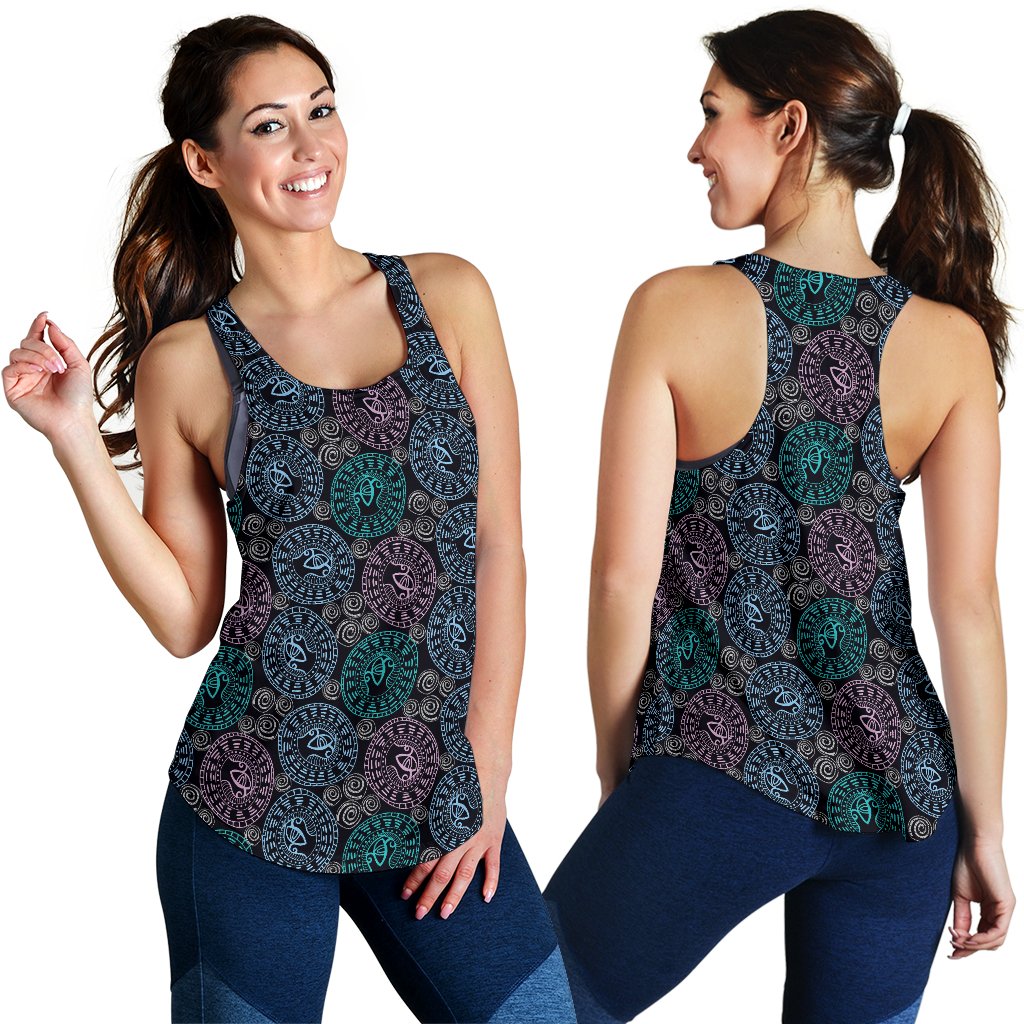 Eye of Horus Ethnic Pattern Women Racerback Tank Top