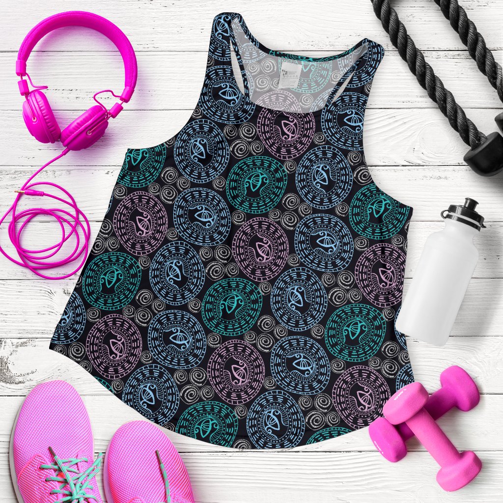 Eye of Horus Ethnic Pattern Women Racerback Tank Top