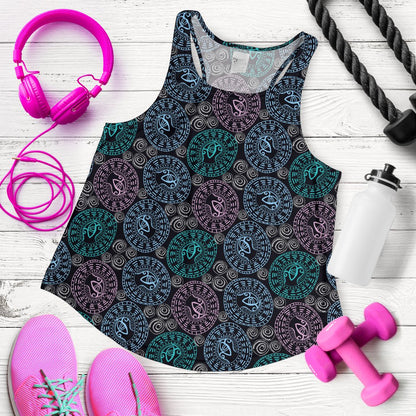 Eye of Horus Ethnic Pattern Women Racerback Tank Top