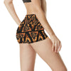 Eye of Horus in Flame Print High Waisted Spandex Shorts-JTAMIGO.COM