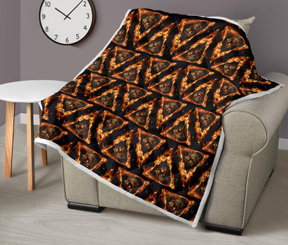 Eye of Horus in Flame Print Premium Quilt-JTAMIGO.COM