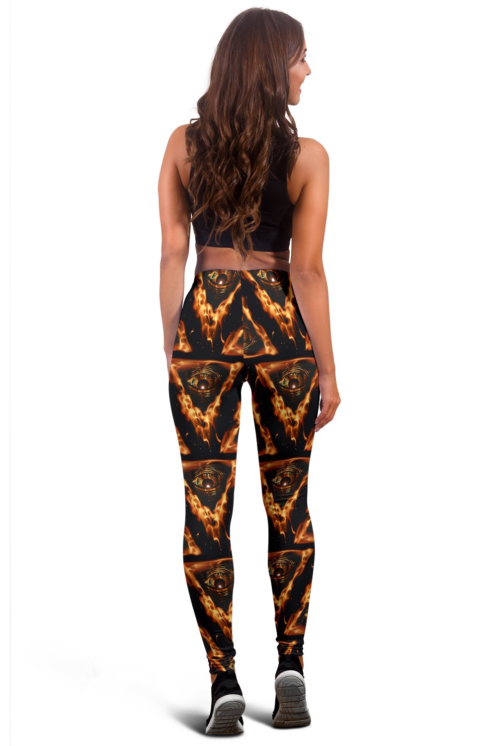 Eye of Horus in Flame Print Women Leggings