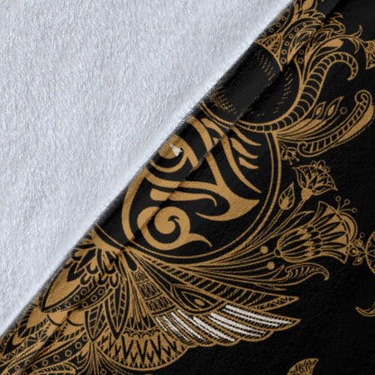 Eye Of Horus Mandala Style Fleece Blanket