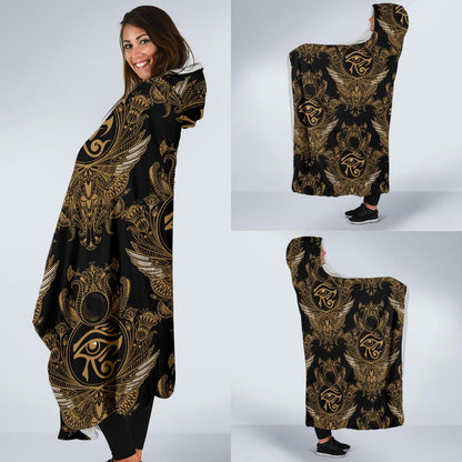 Eye of Horus Mandala Style Hooded Blanket-JTAMIGO.COM