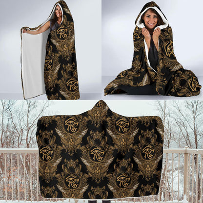 Eye of Horus Mandala Style Hooded Blanket-JTAMIGO.COM