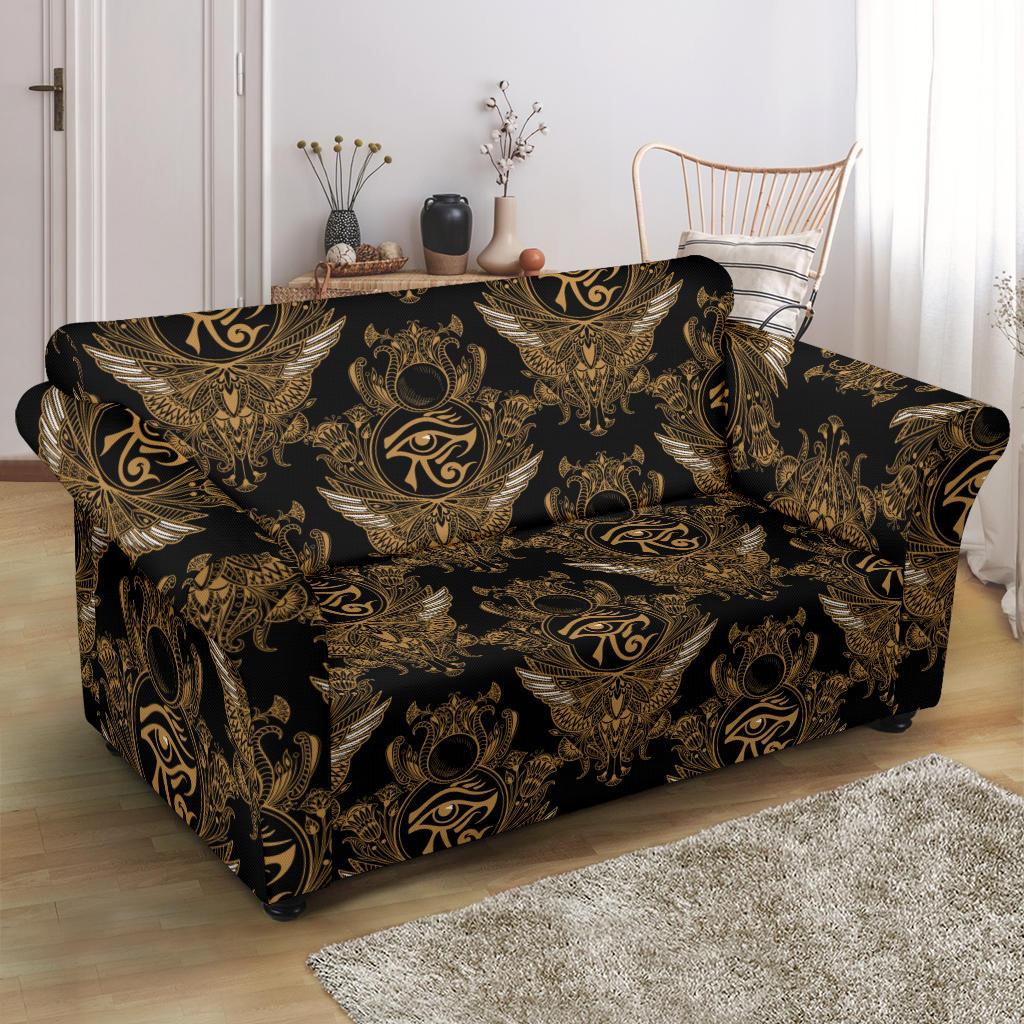 Eye of Horus Mandala Style Loveseat Slipcover-JTAMIGO.COM