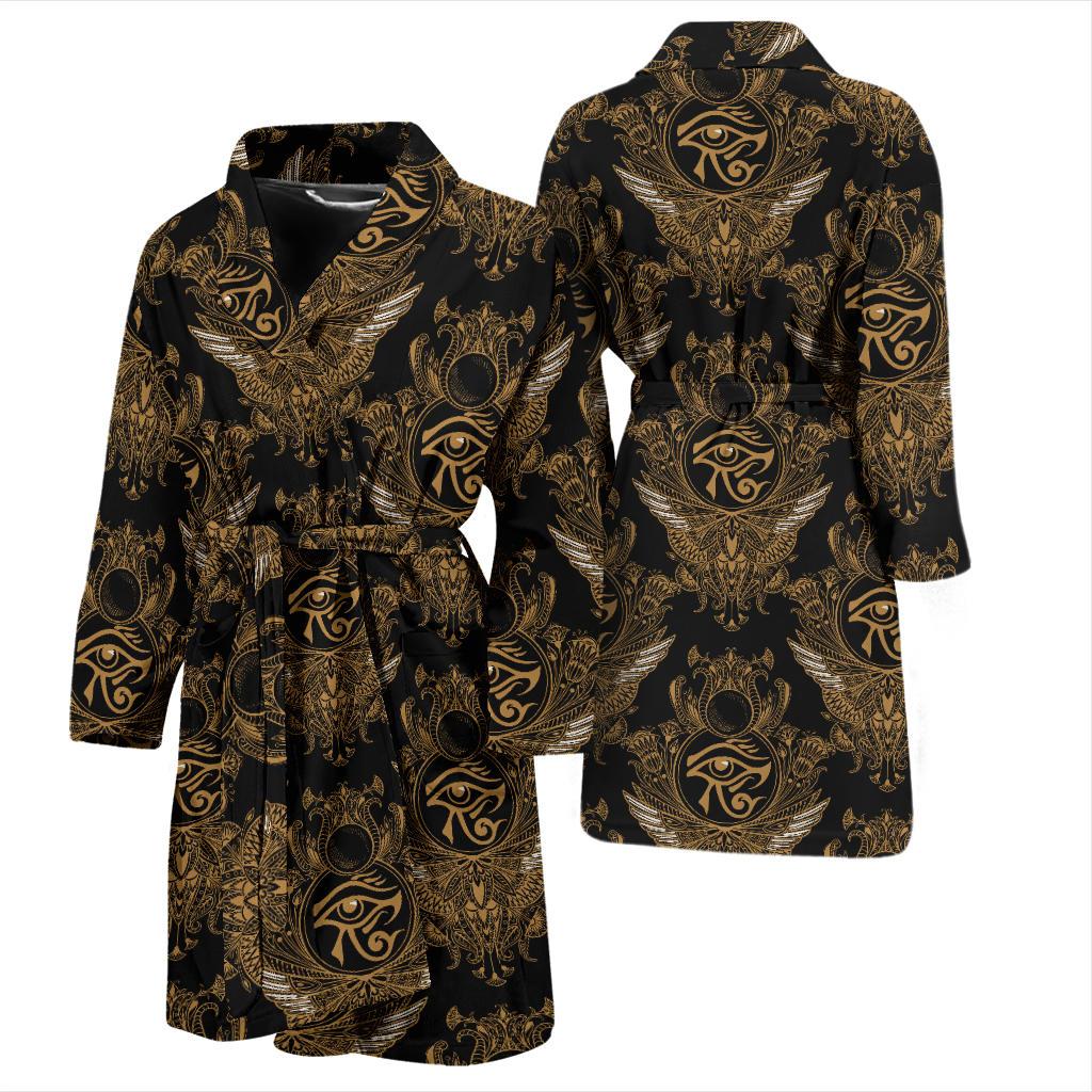 Eye of Horus Mandala Style Men Bath Robe-JTAMIGO.COM