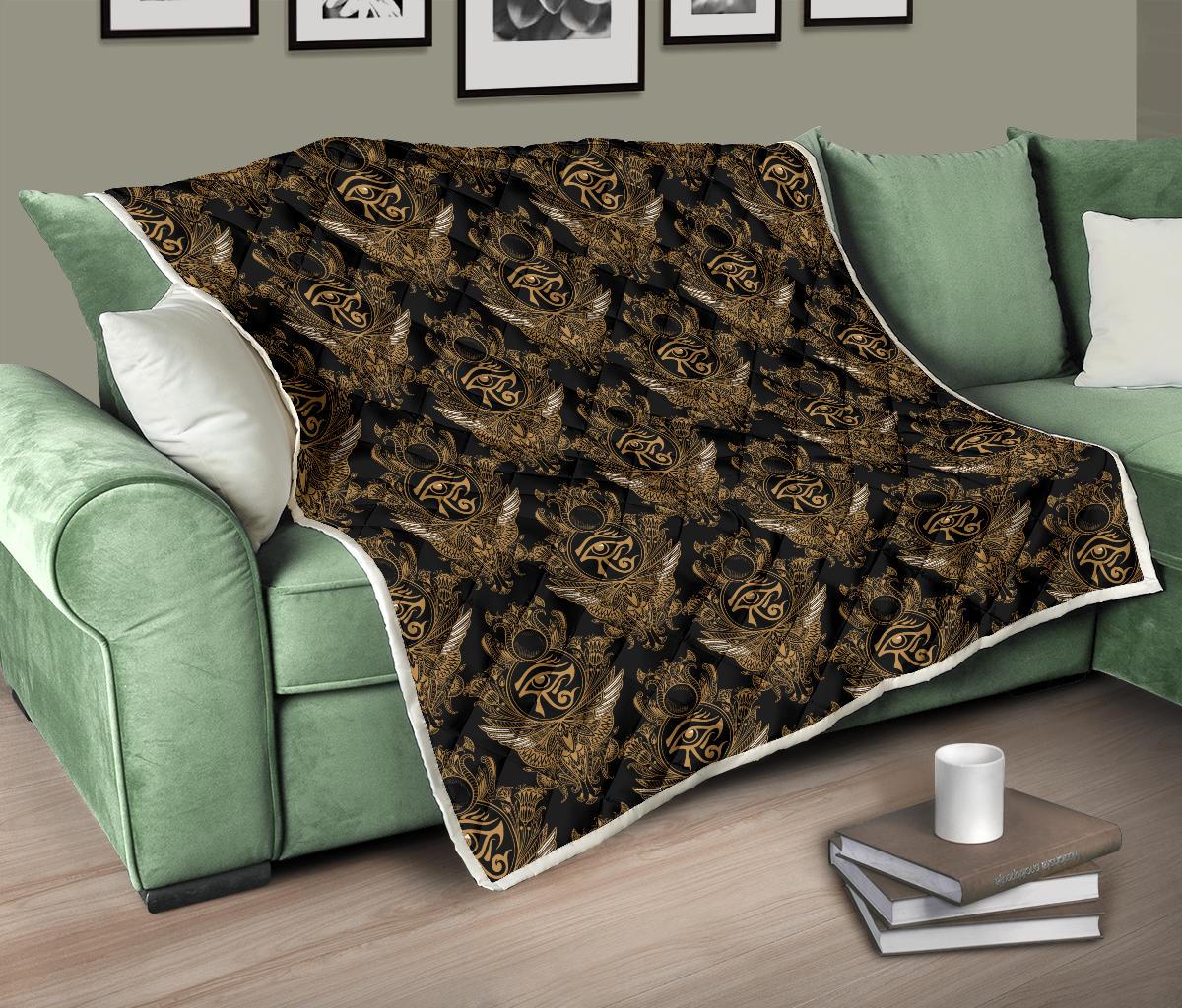 Eye of Horus Mandala Style Premium Quilt-JTAMIGO.COM