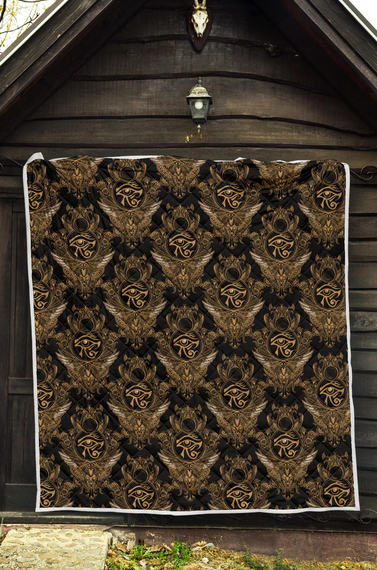 Eye of Horus Mandala Style Premium Quilt-JTAMIGO.COM