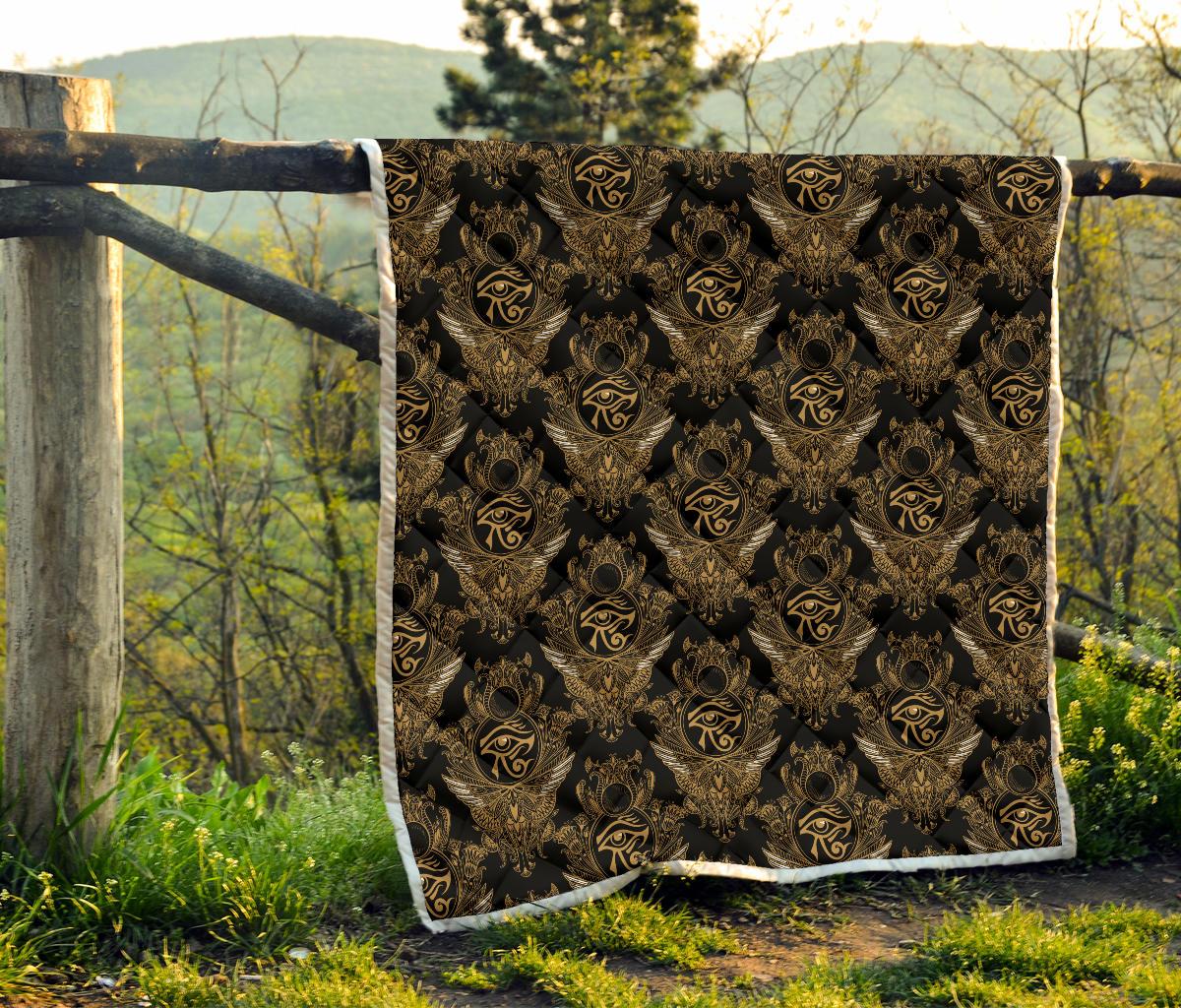 Eye of Horus Mandala Style Premium Quilt-JTAMIGO.COM