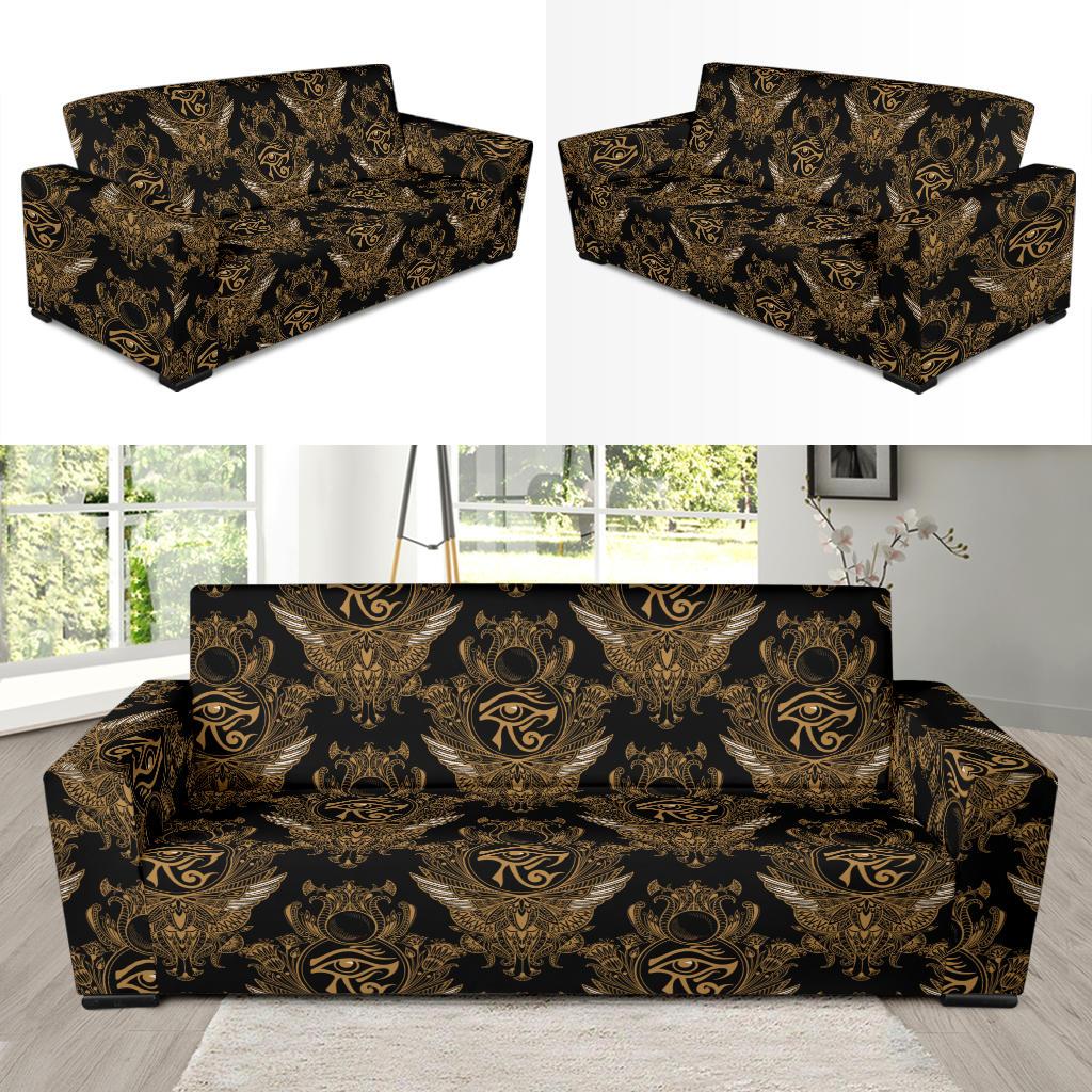 Eye of Horus Mandala Style Sofa Slipcover-JTAMIGO.COM
