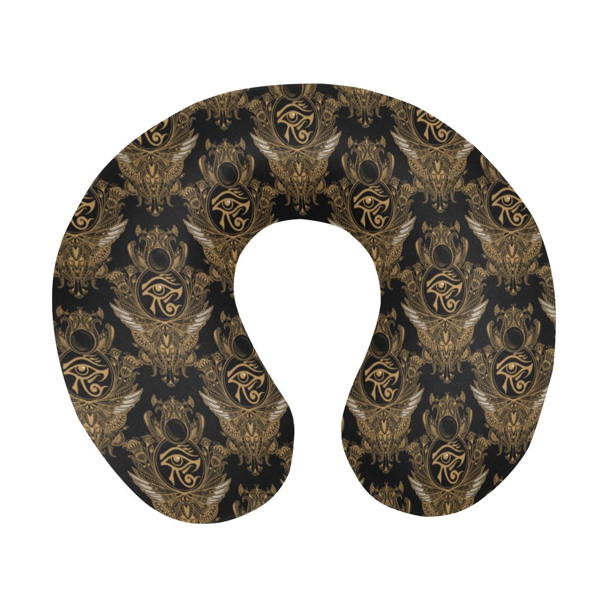 Eye of Horus Mandala Style U-Shaped Travel Neck Pillow-JTAMIGO.COM