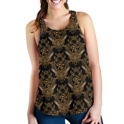 Eye of Horus Mandala Style Women Racerback Tank Top