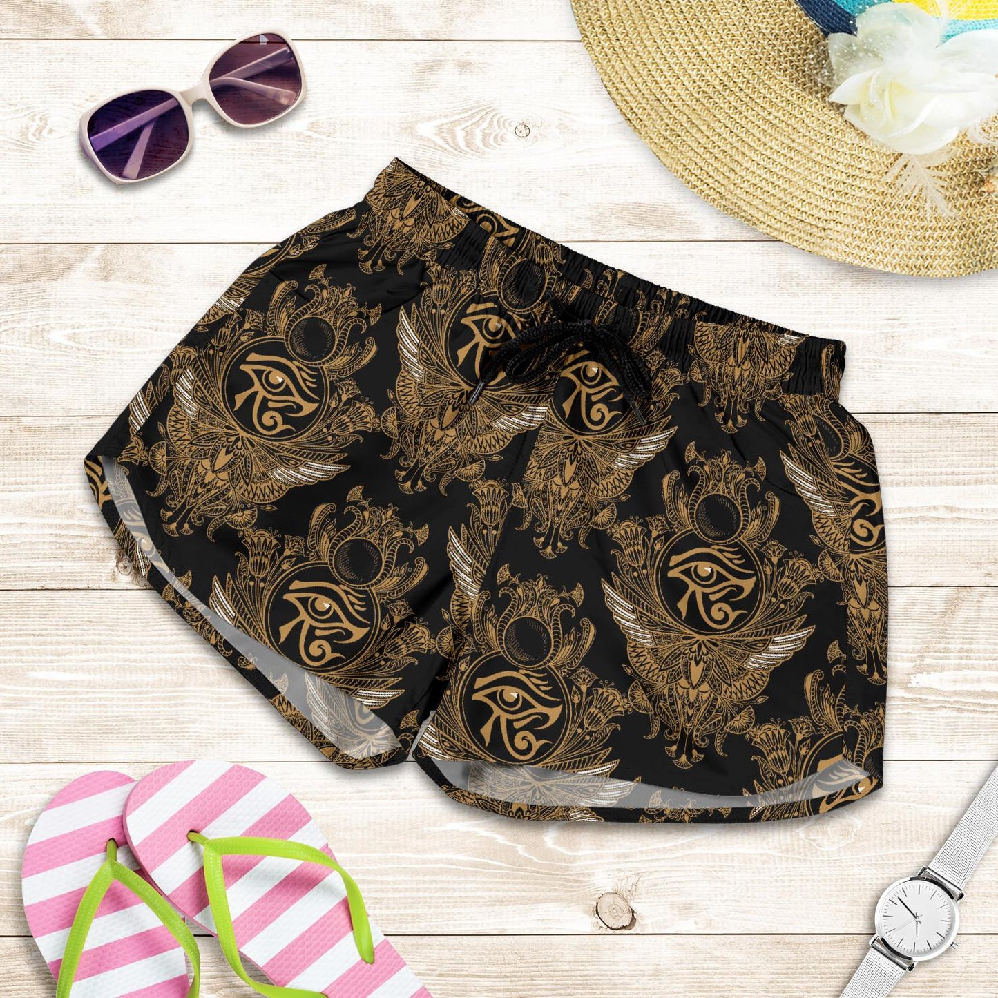 Eye of Horus Mandala Style Women Shorts-JTAMIGO.COM