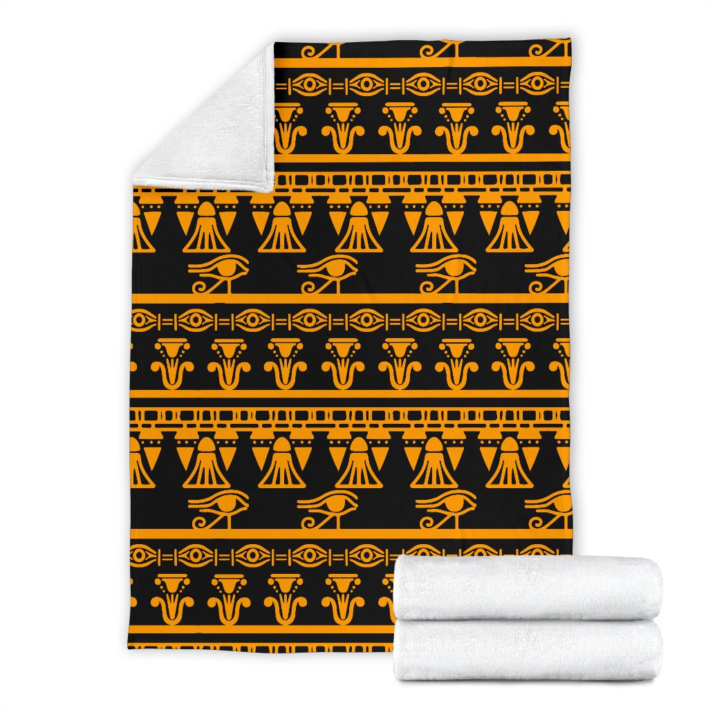 Eye Of Horus Tribal Egypt Pattern Fleece Blanket