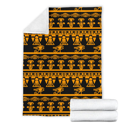 Eye Of Horus Tribal Egypt Pattern Fleece Blanket
