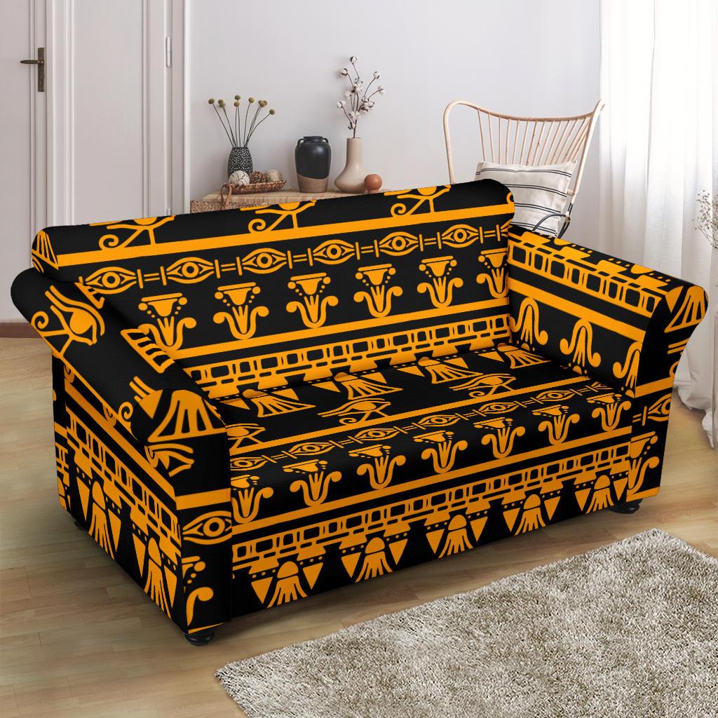 Eye of Horus Tribal Egypt Pattern Loveseat Slipcover-JTAMIGO.COM