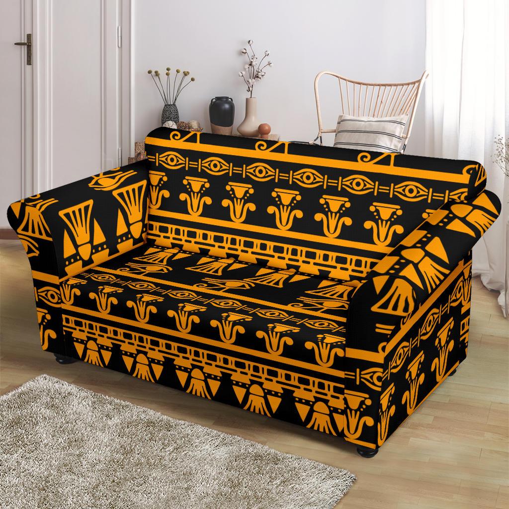 Eye of Horus Tribal Egypt Pattern Loveseat Slipcover-JTAMIGO.COM