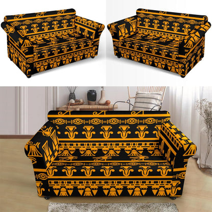 Eye of Horus Tribal Egypt Pattern Loveseat Slipcover-JTAMIGO.COM
