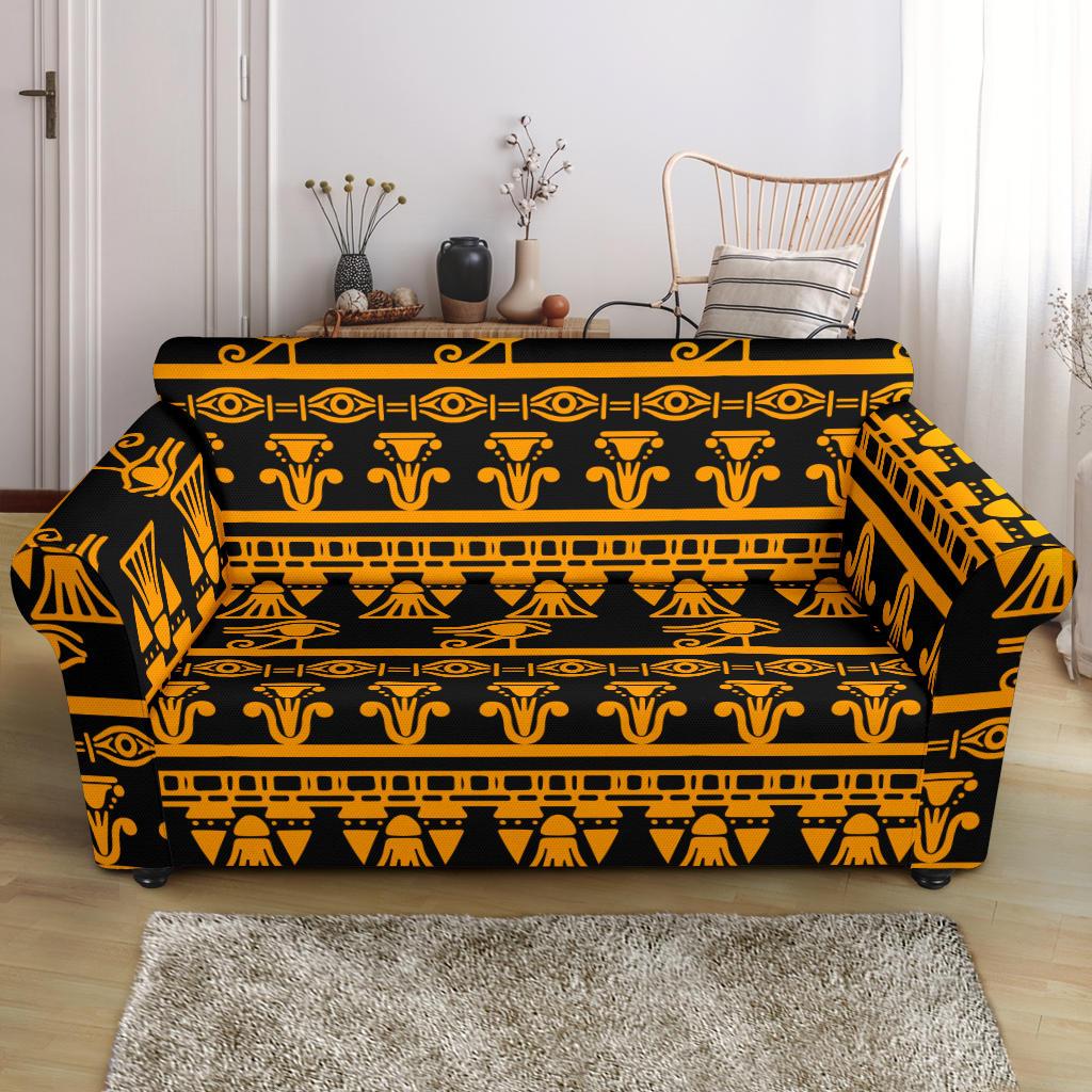 Eye of Horus Tribal Egypt Pattern Loveseat Slipcover-JTAMIGO.COM