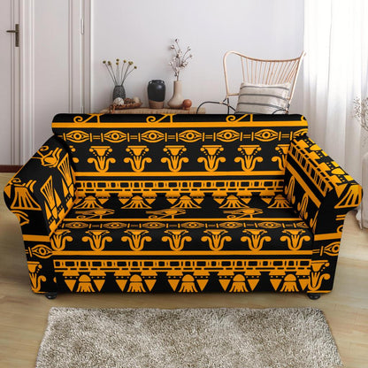 Eye of Horus Tribal Egypt Pattern Loveseat Slipcover-JTAMIGO.COM