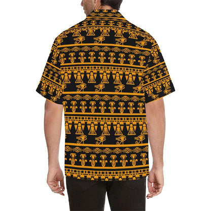 Eye of Horus Tribal Egypt Pattern Men Aloha Hawaiian Shirt
