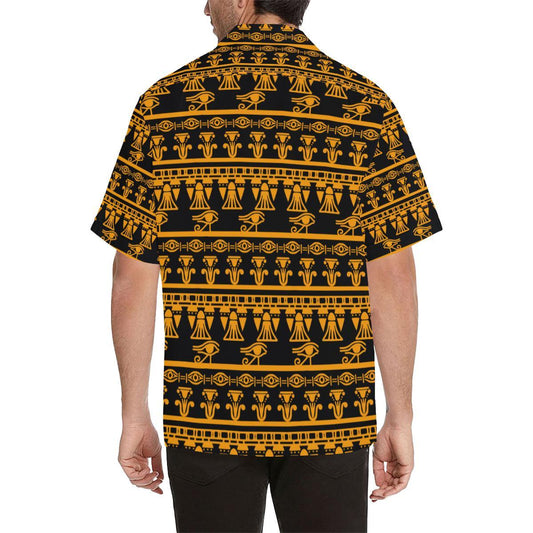 Eye of Horus Tribal Egypt Pattern Men Aloha Hawaiian Shirt