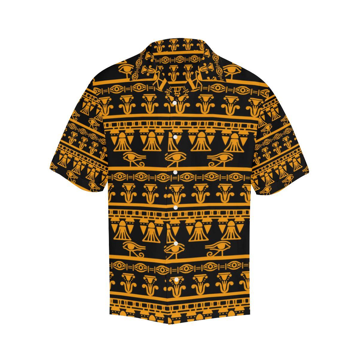 Eye of Horus Tribal Egypt Pattern Men Aloha Hawaiian Shirt