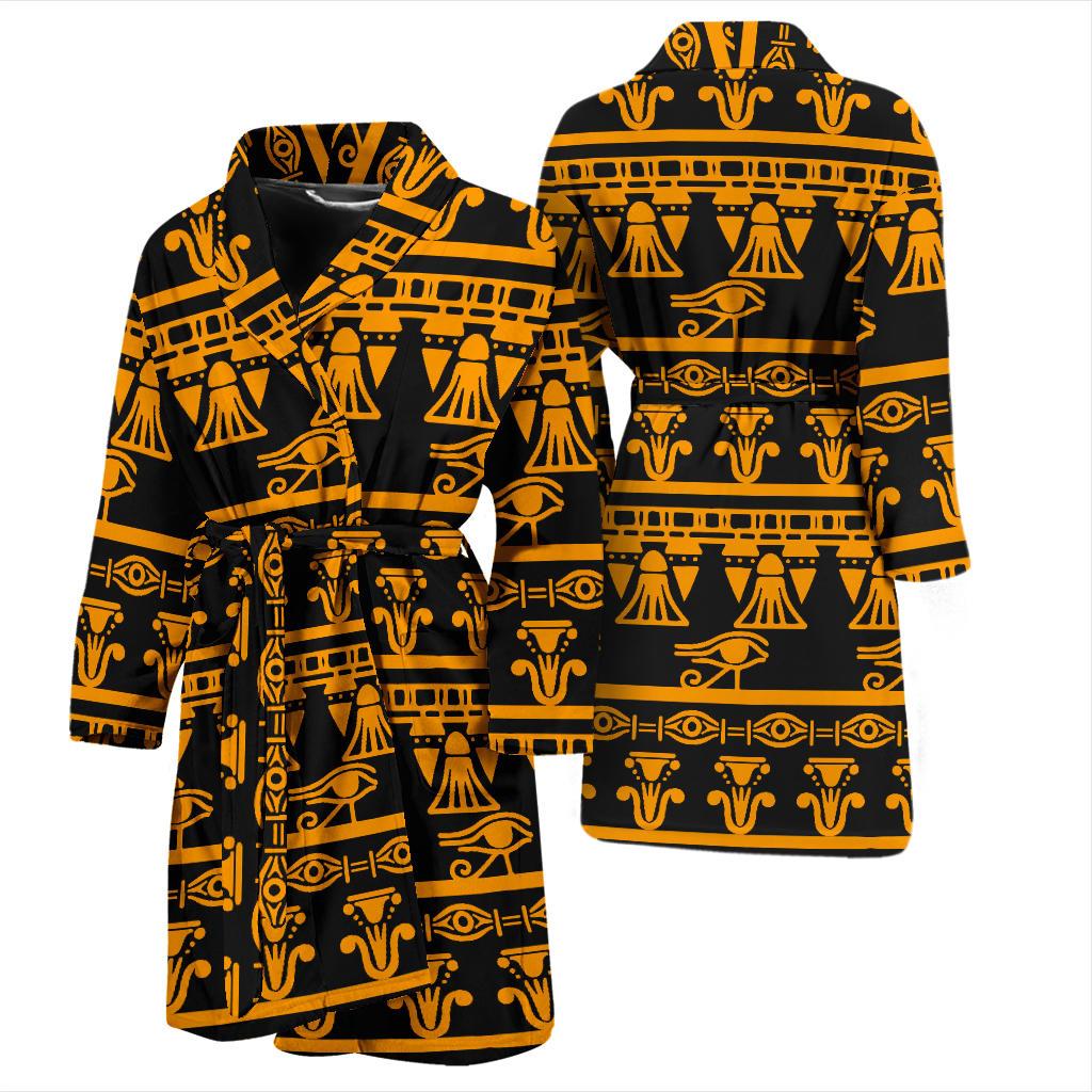 Eye of Horus Tribal Egypt Pattern Men Bath Robe-JTAMIGO.COM