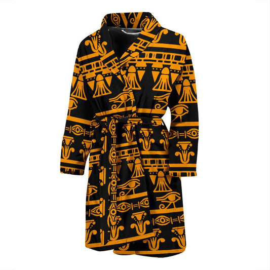 Eye of Horus Tribal Egypt Pattern Men Bath Robe-JTAMIGO.COM