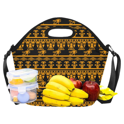 Eye of Horus Tribal Egypt Pattern Neoprene Lunch Bag (Model 1669)(Large)-JTAMIGO.COM
