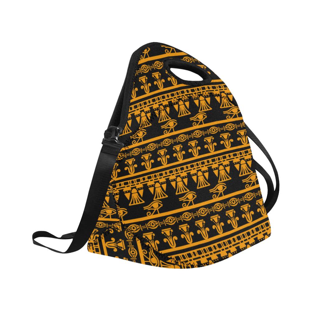 Eye of Horus Tribal Egypt Pattern Neoprene Lunch Bag (Model 1669)(Large)-JTAMIGO.COM
