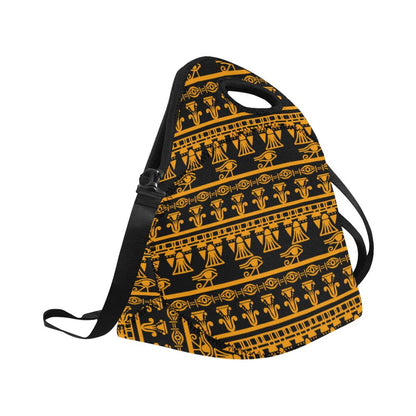 Eye of Horus Tribal Egypt Pattern Neoprene Lunch Bag (Model 1669)(Large)-JTAMIGO.COM