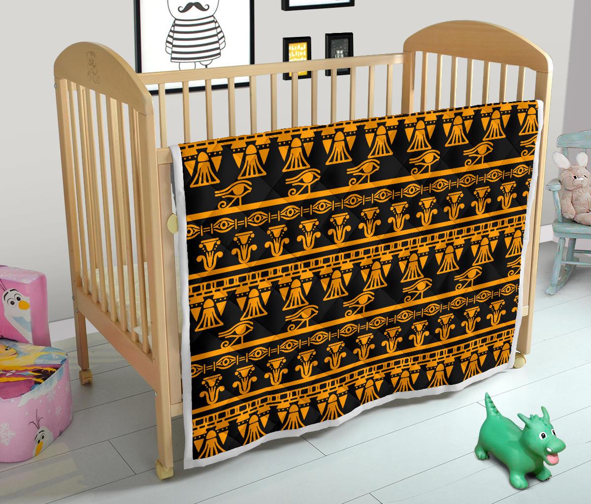 Eye of Horus Tribal Egypt Pattern Premium Quilt-JTAMIGO.COM